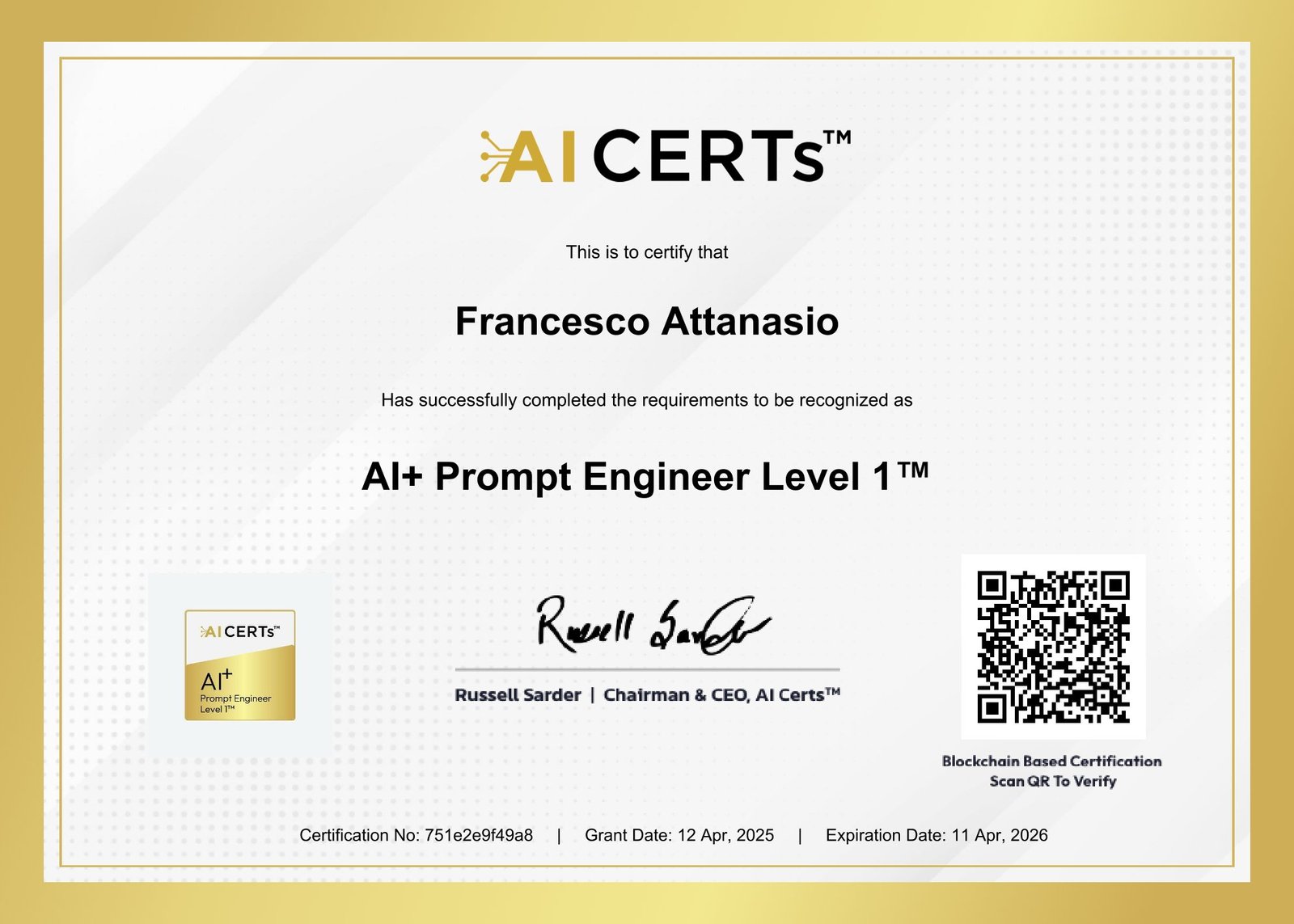 Certificate