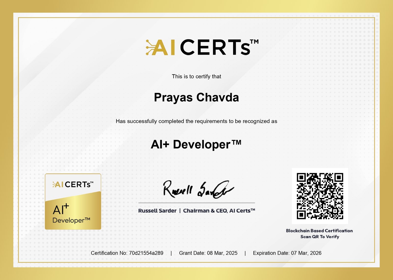 Certificate