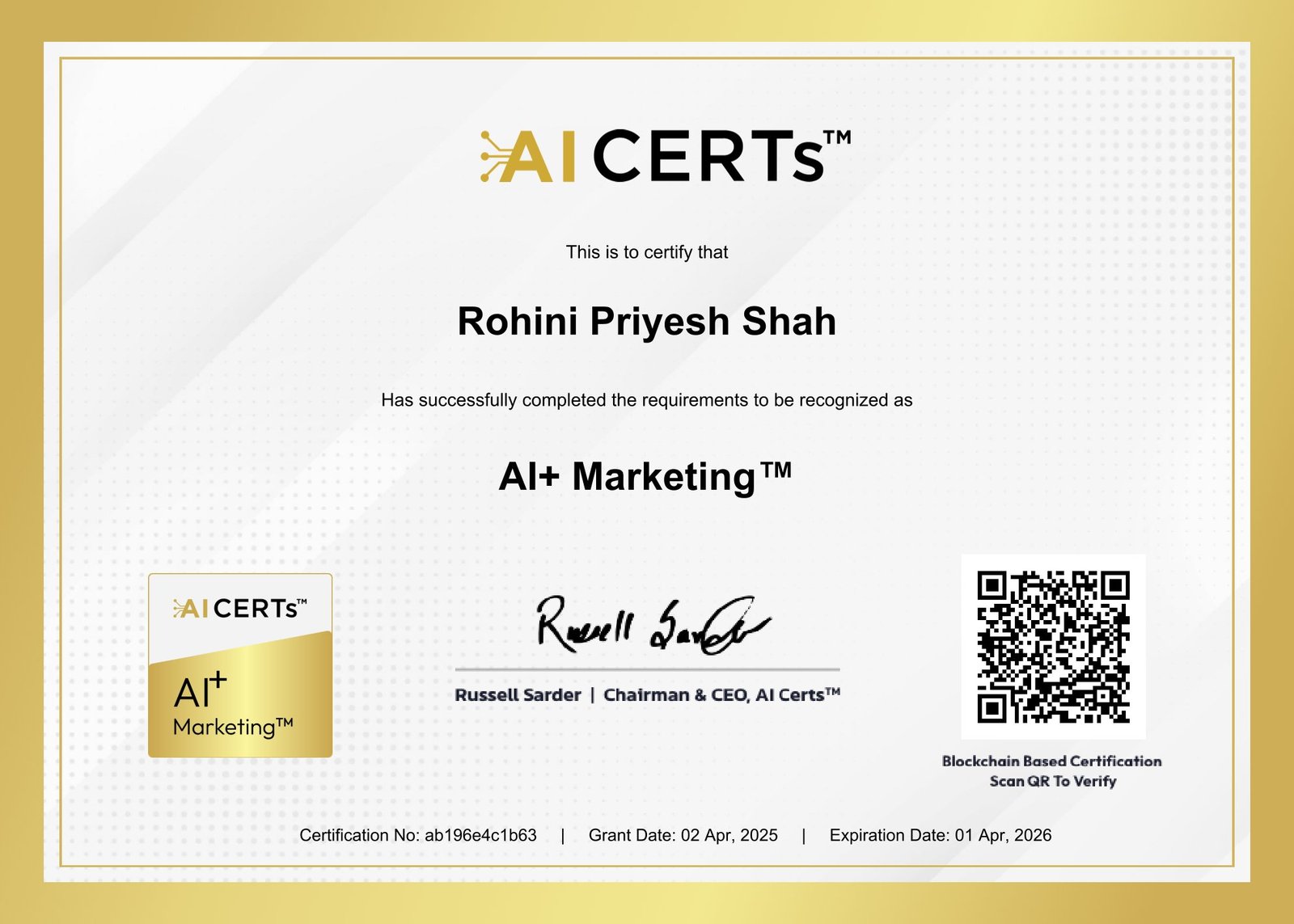 Certificate